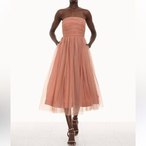 Zimmermann Tulle Dress in Lipstick NWT